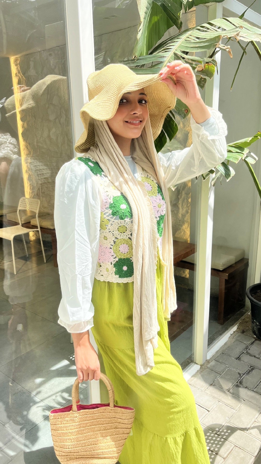 Handmade Blouse with Chiffon Sleeves
