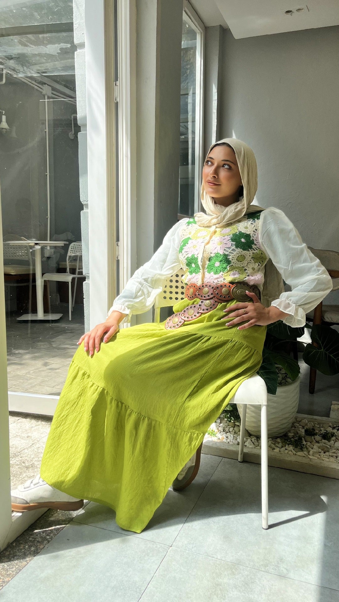 Handmade Blouse with Chiffon Sleeves