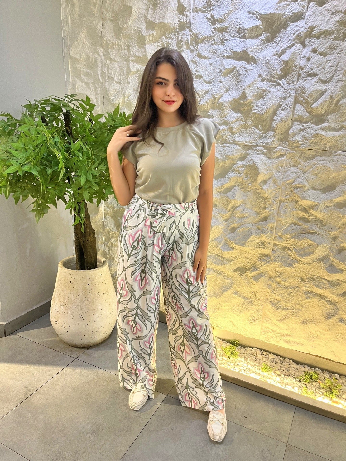 Linen Printed Pants