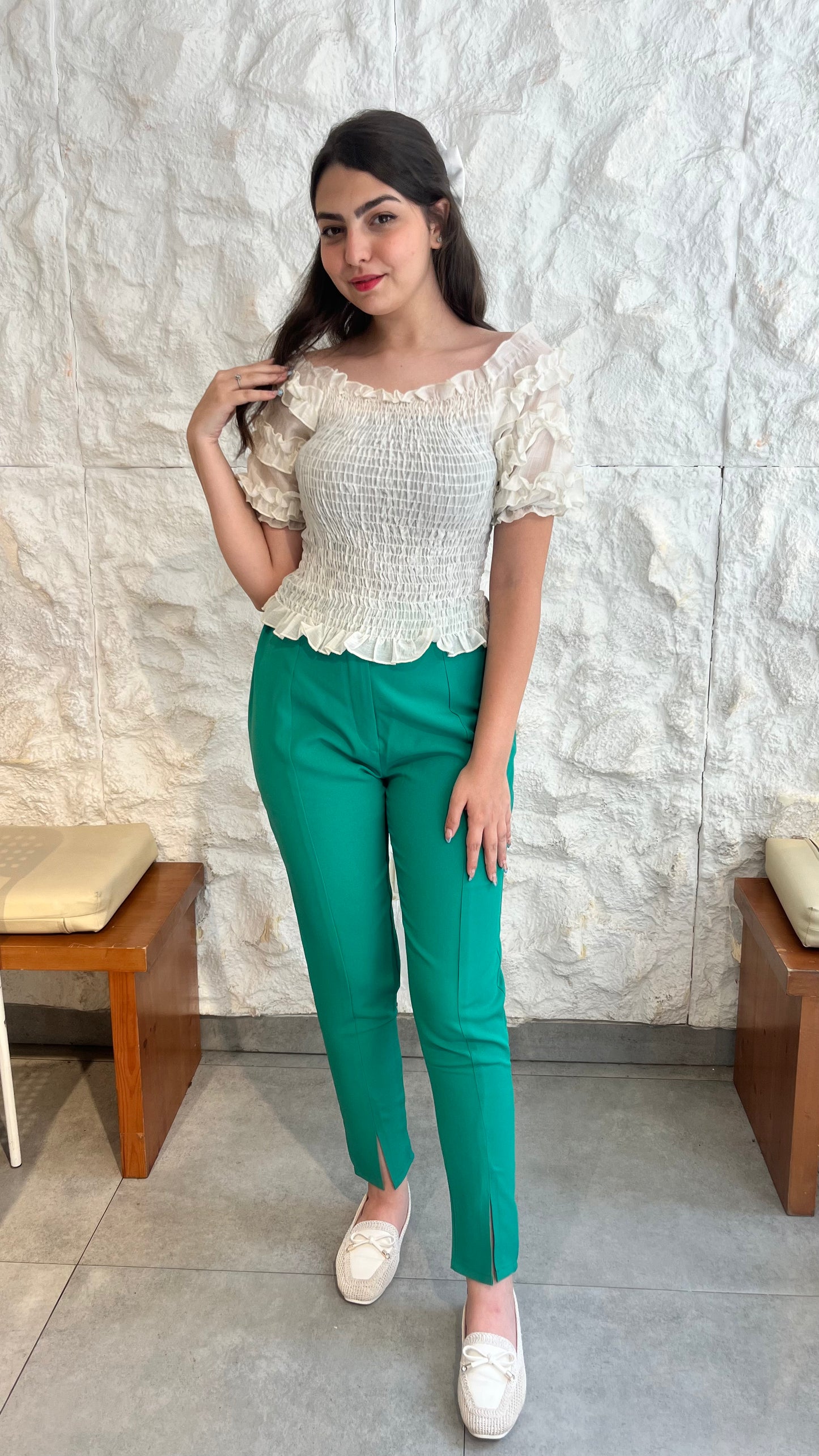 Smocked Ruffle Blouse