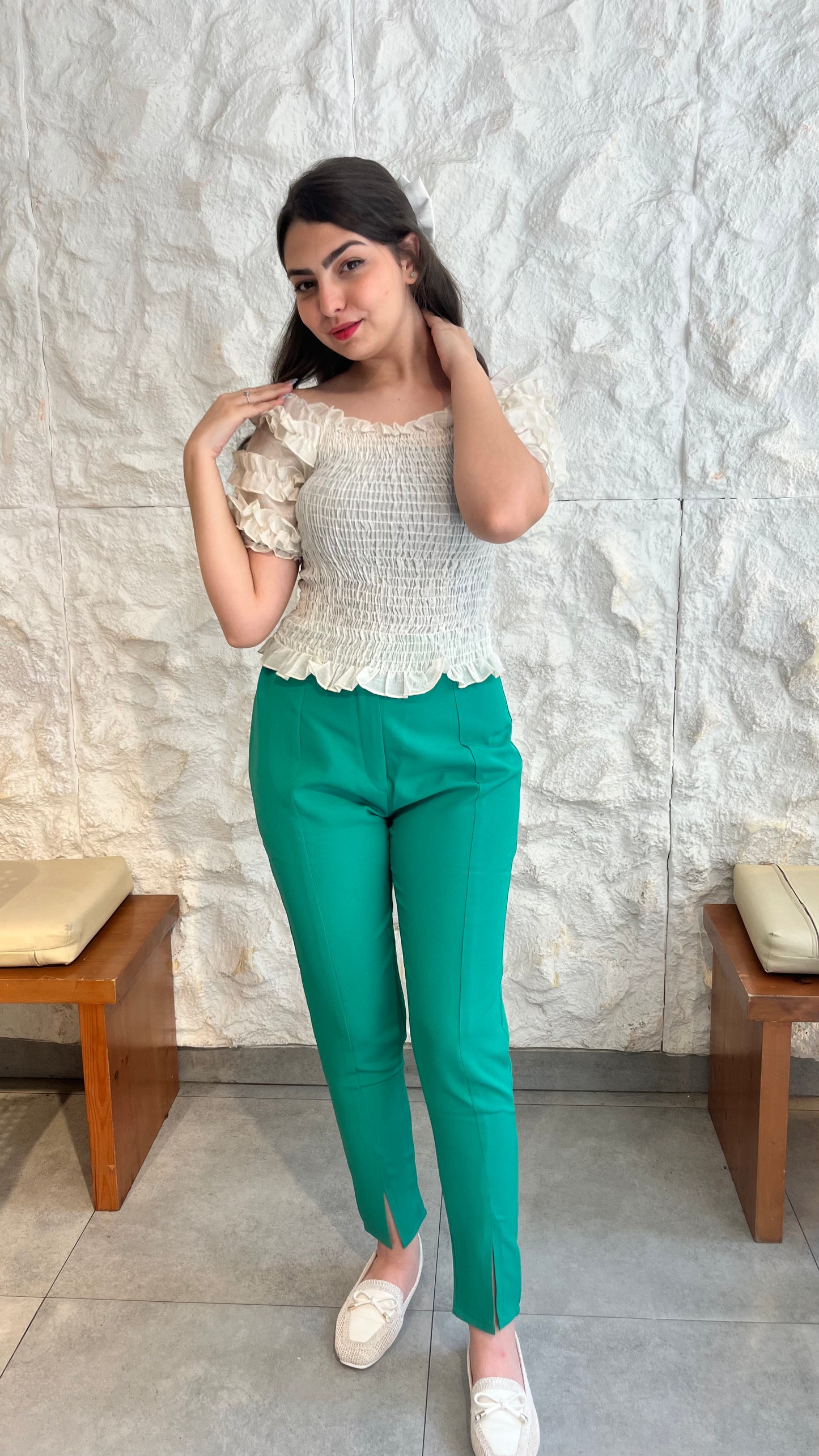 Smocked Ruffle Blouse