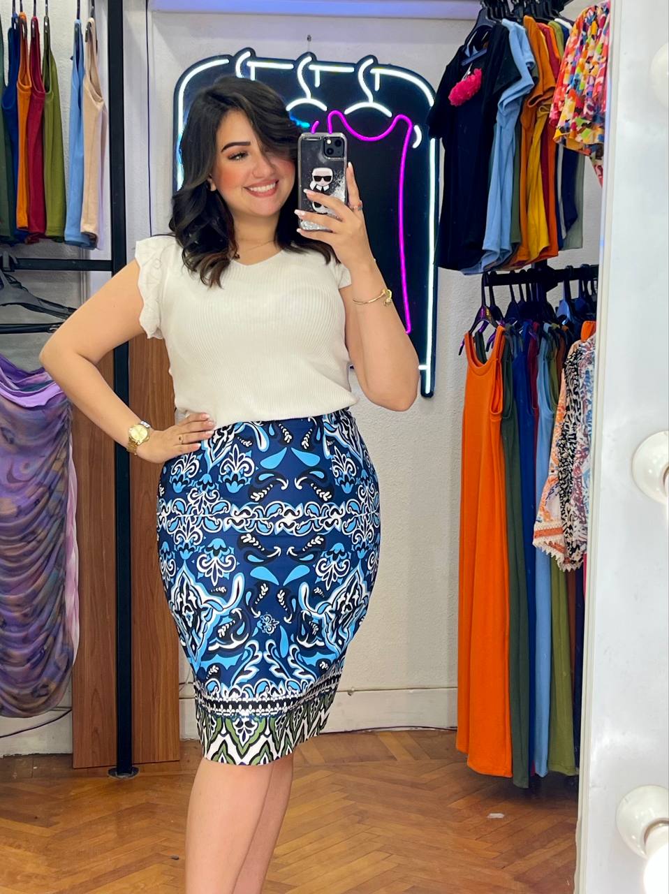 Printed Mini Skirt