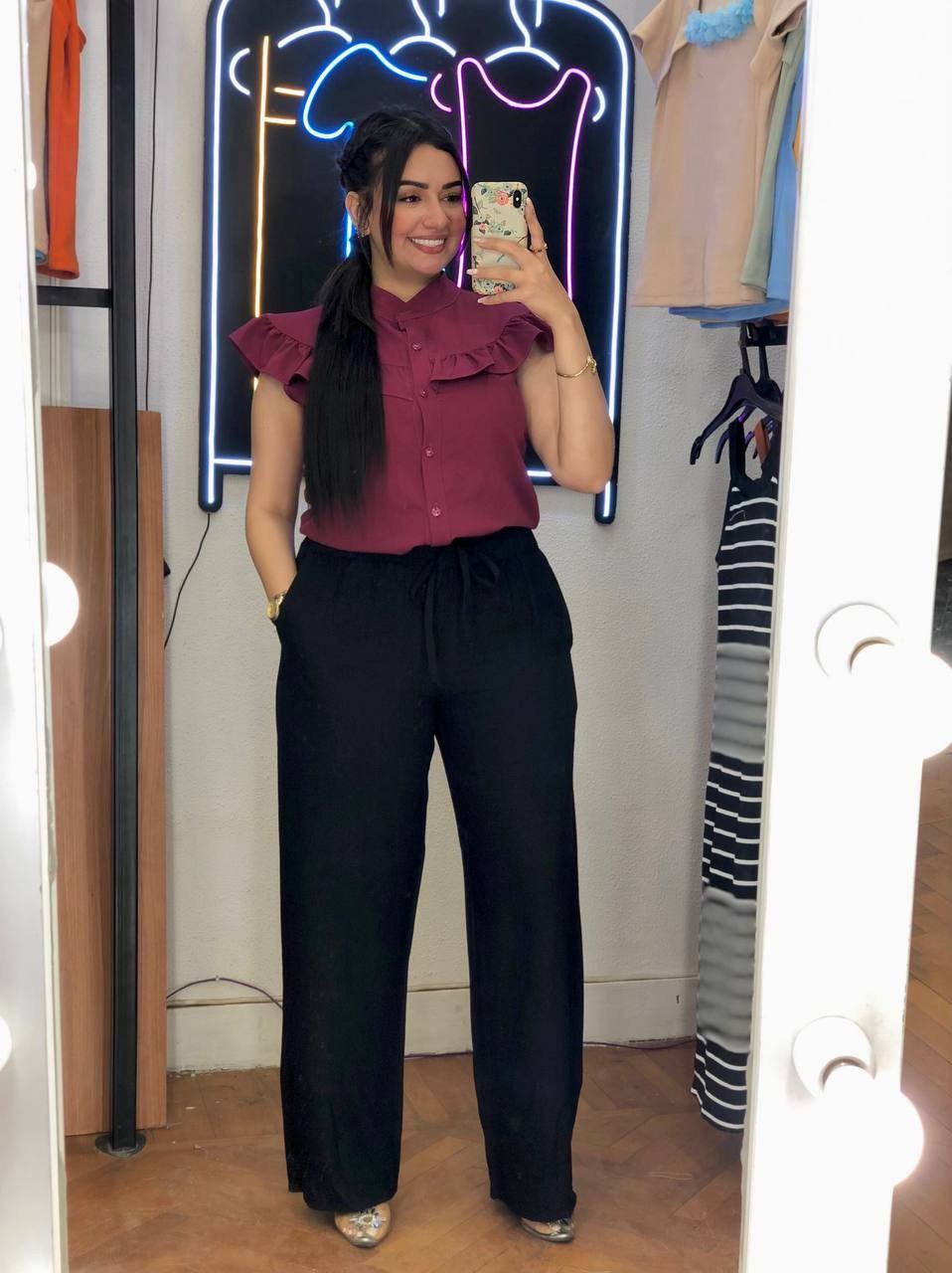 "Chic Blouse with Statement Ruffles