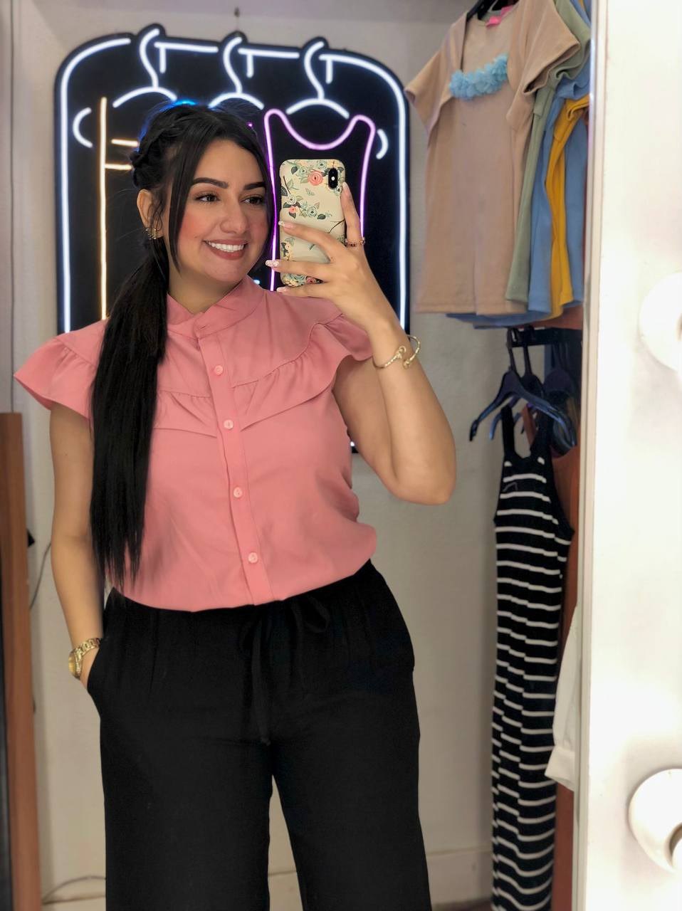"Chic Blouse with Statement Ruffles