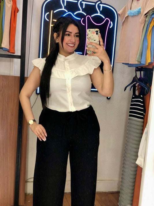 "Chic Blouse with Statement Ruffles