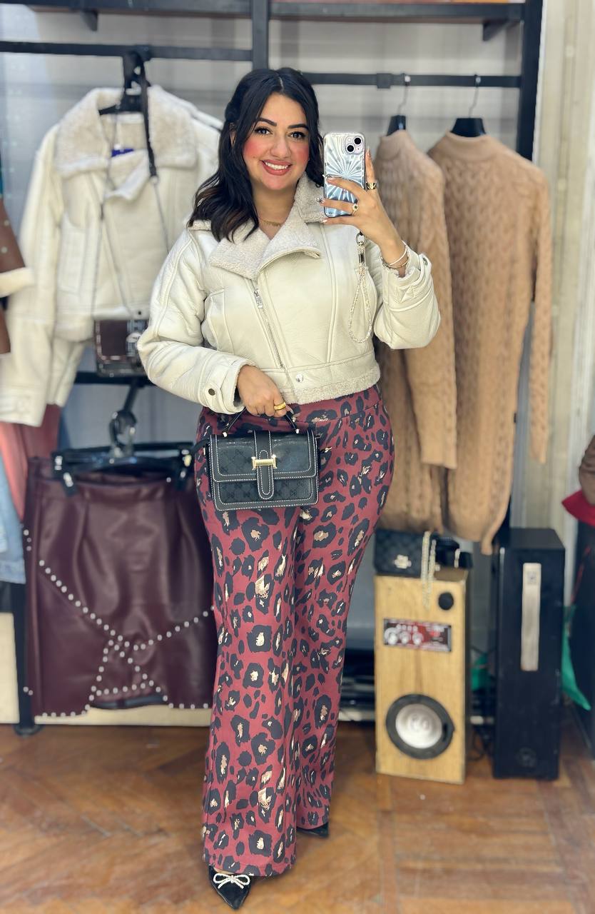 trendy fur leather jacket