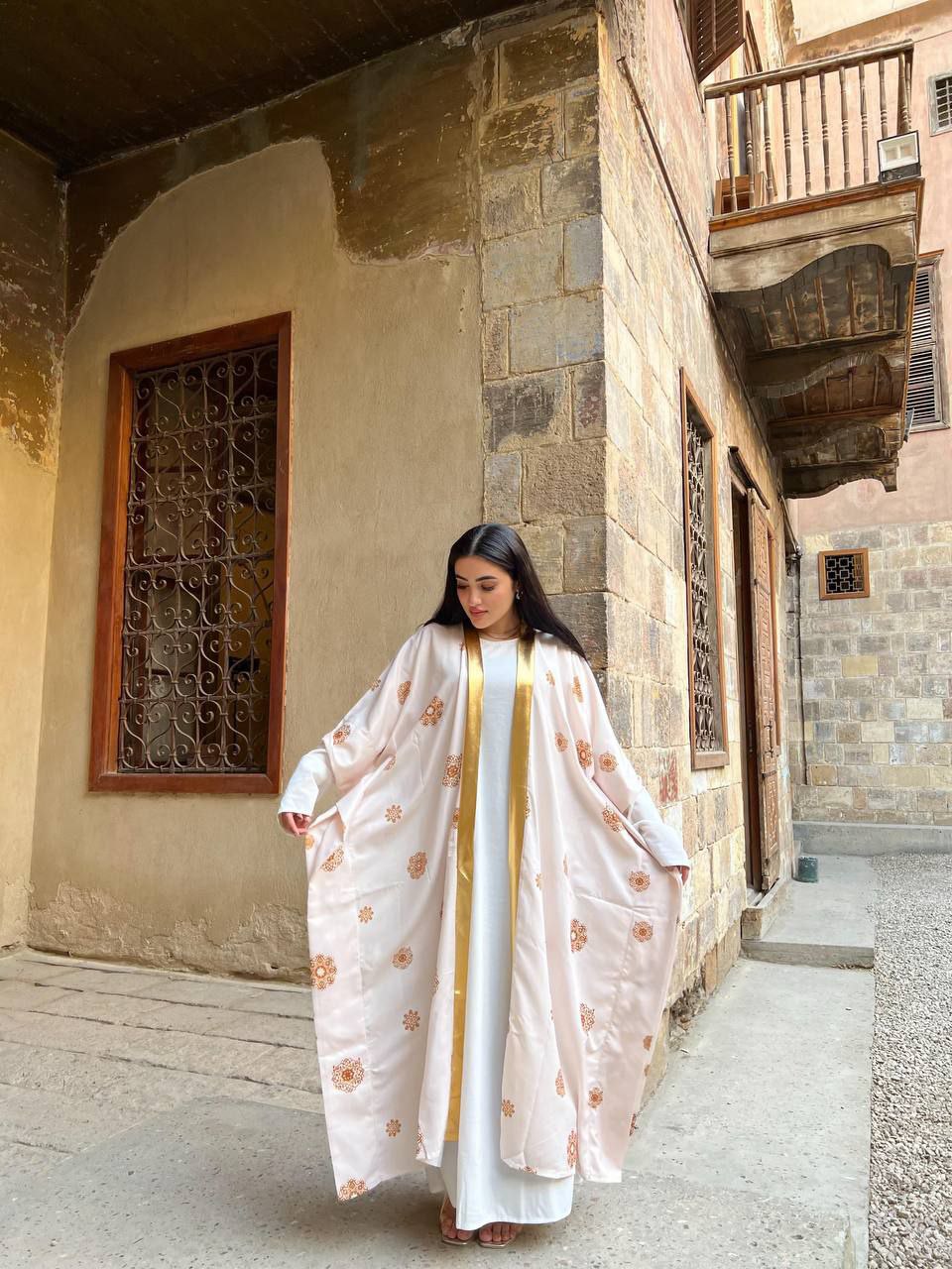 قفطان رمضاني تحفة فنية 🌙🌟✨ مصنوع من الكتان بلمسة ديسكو مبهرة!