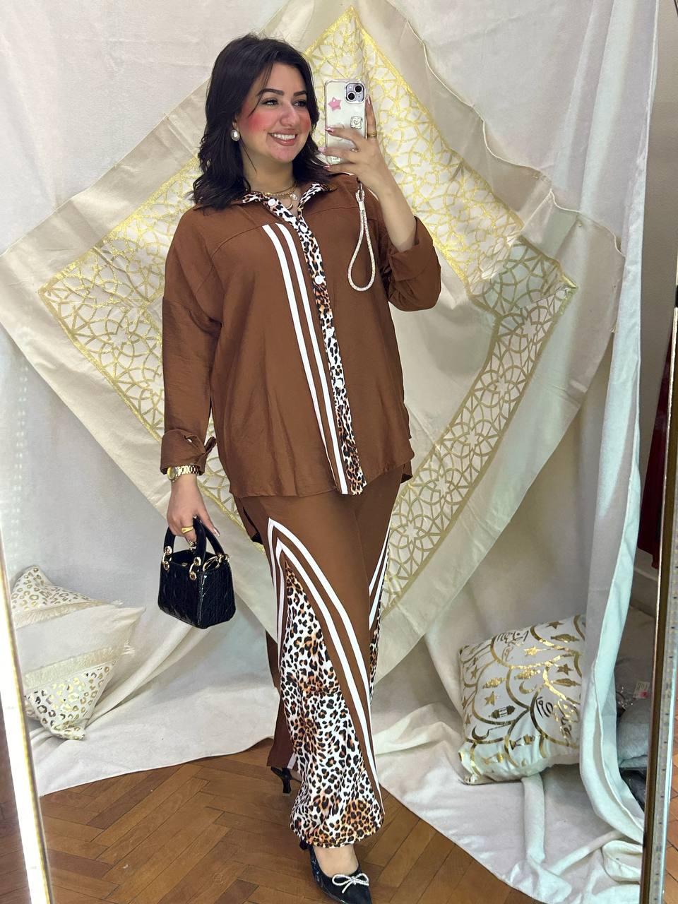 Styling Tiger-Print Shirt and Pants Set