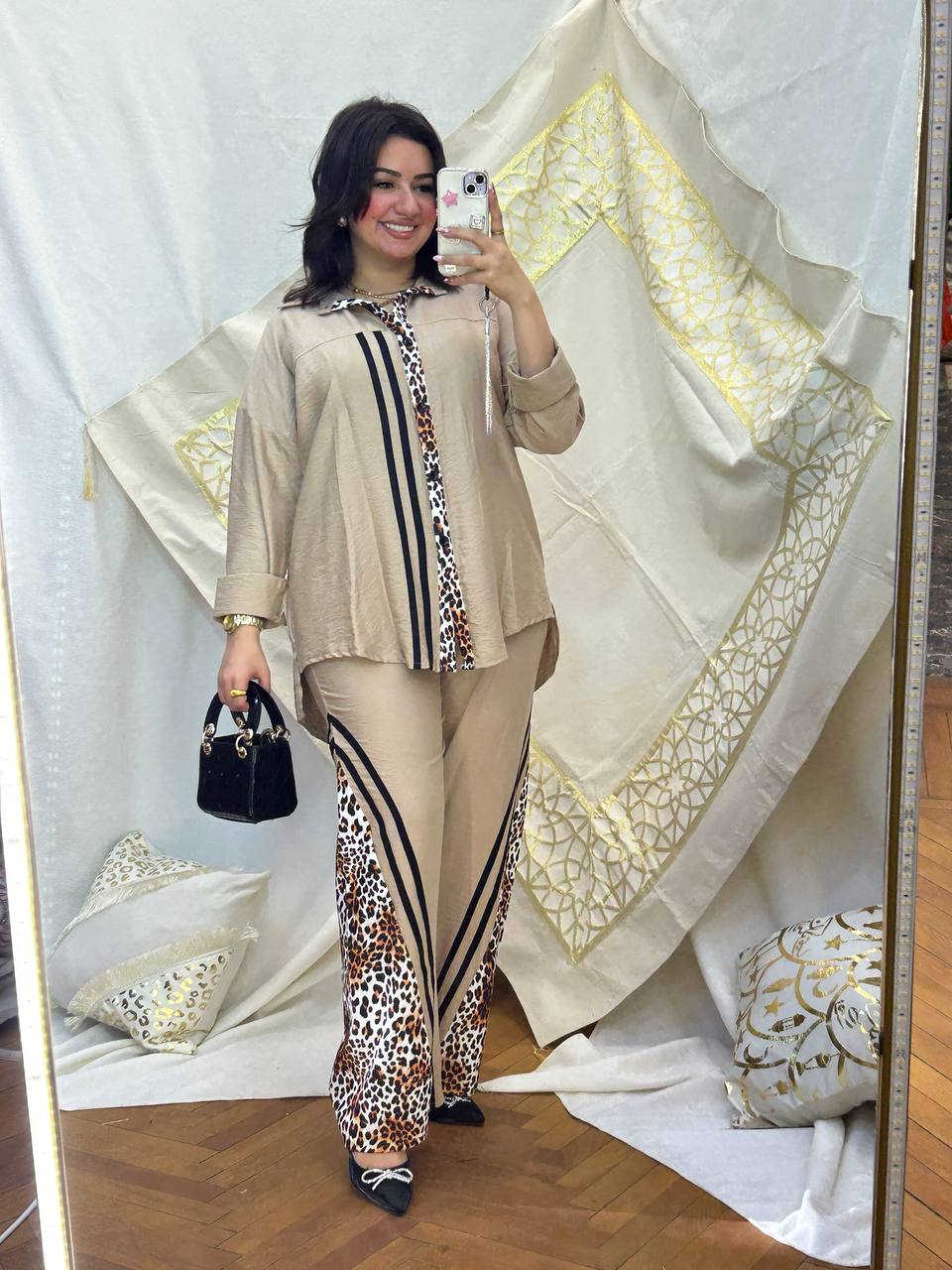 Styling Tiger-Print Shirt and Pants Set