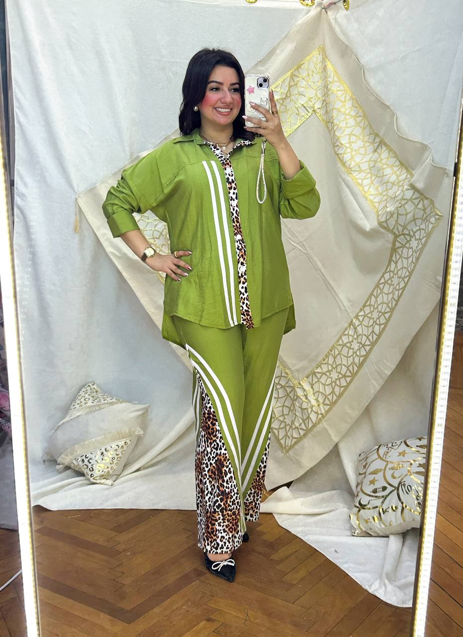 Styling Tiger-Print Shirt and Pants Set
