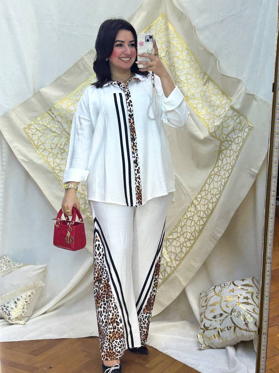 Styling Tiger-Print Shirt and Pants Set