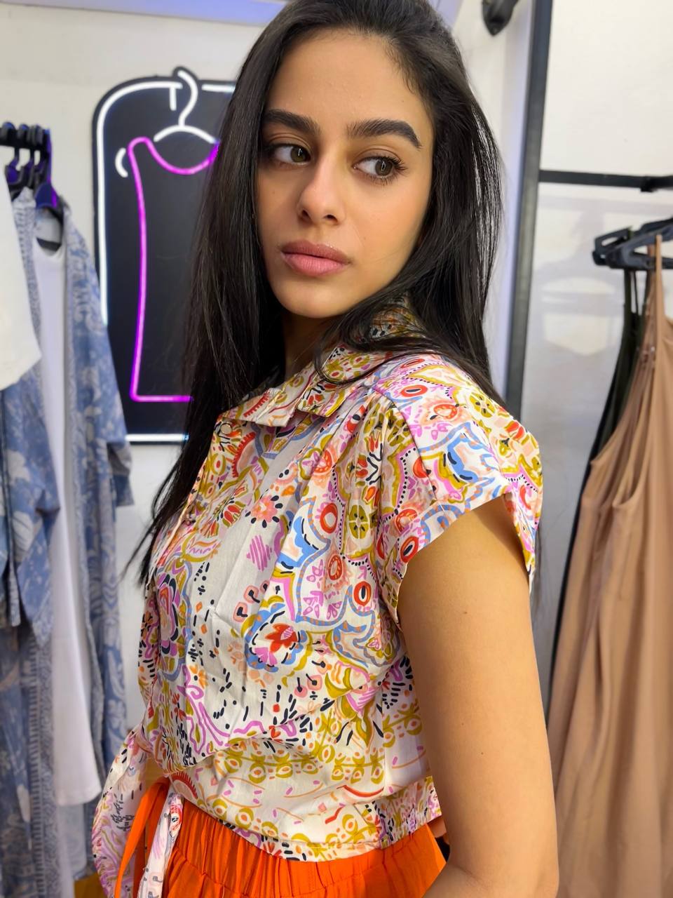 short sleeves blouse