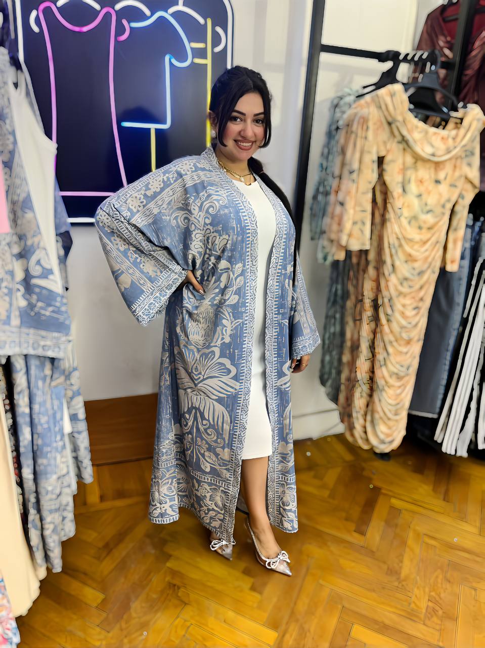 Patterned Long Cardigan