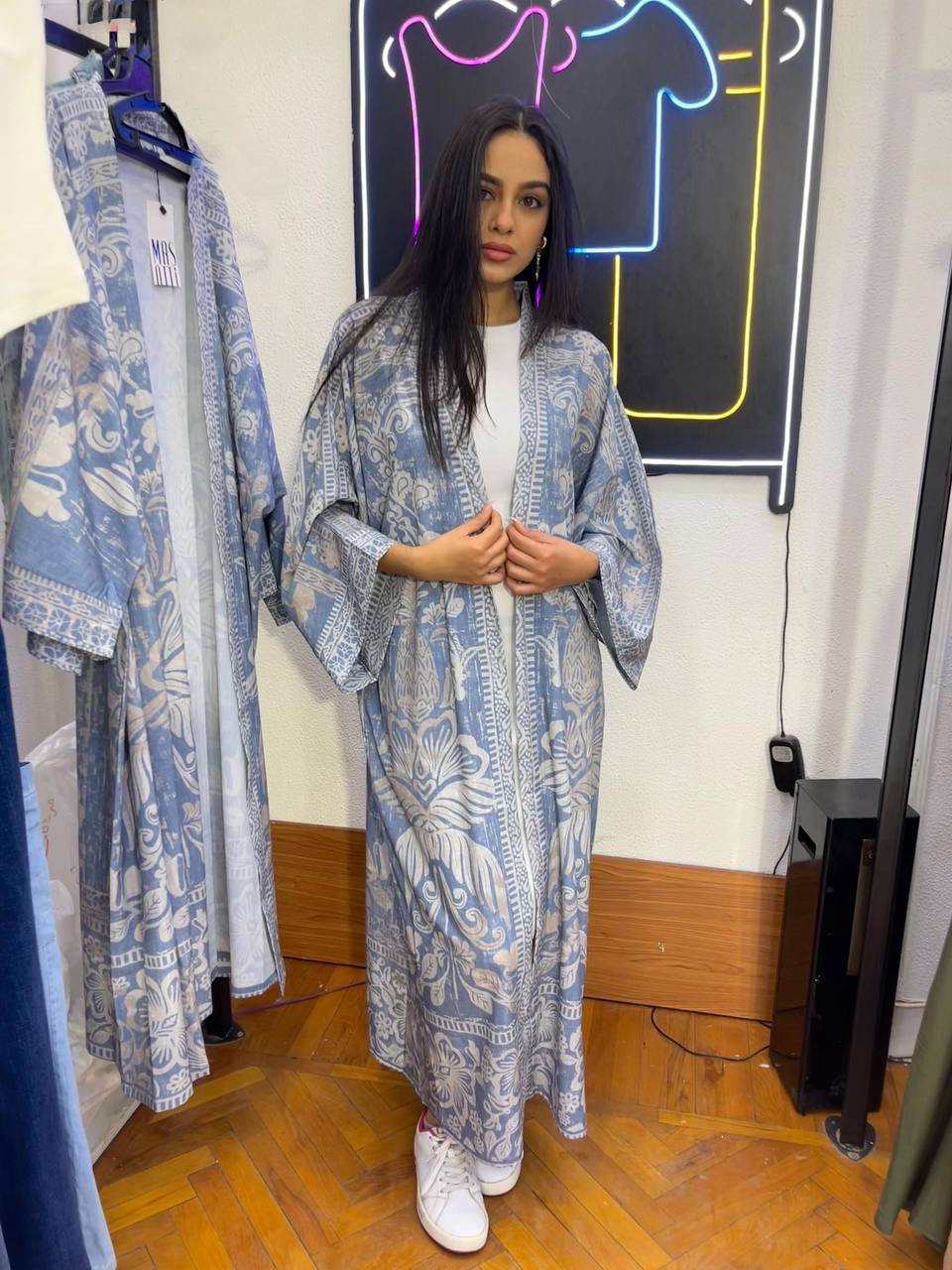 Patterned Long Cardigan