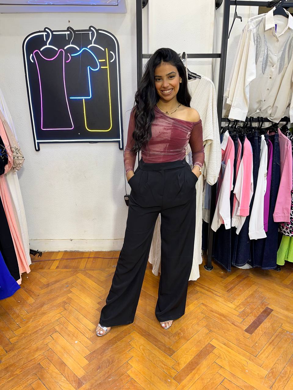 Formal wide-leg pants