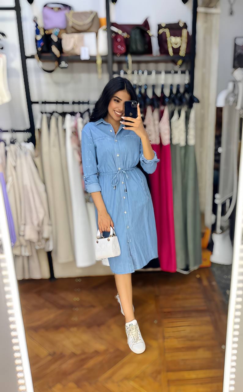 Chic & Trendy Mini Jeans Dress