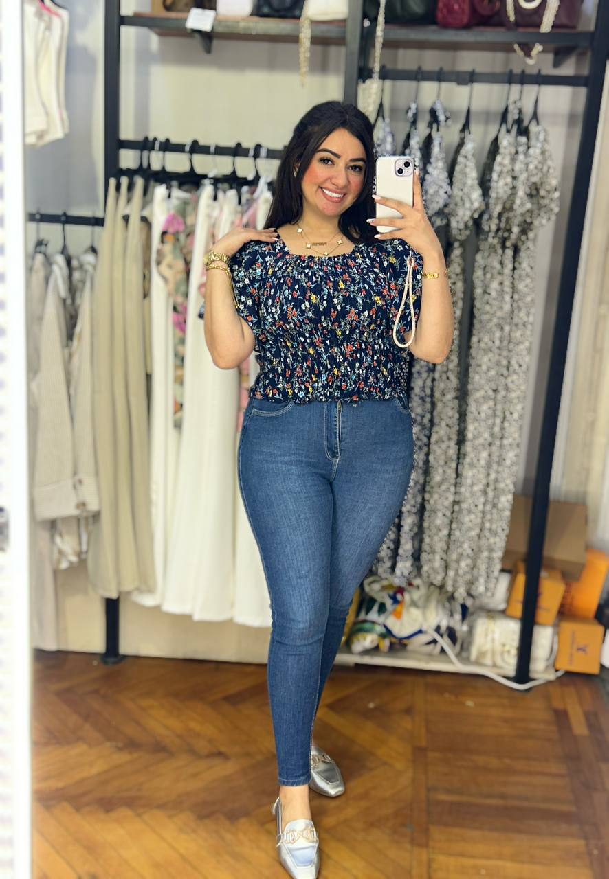 "Flowery Blouse – Blooming with Style and Grace!