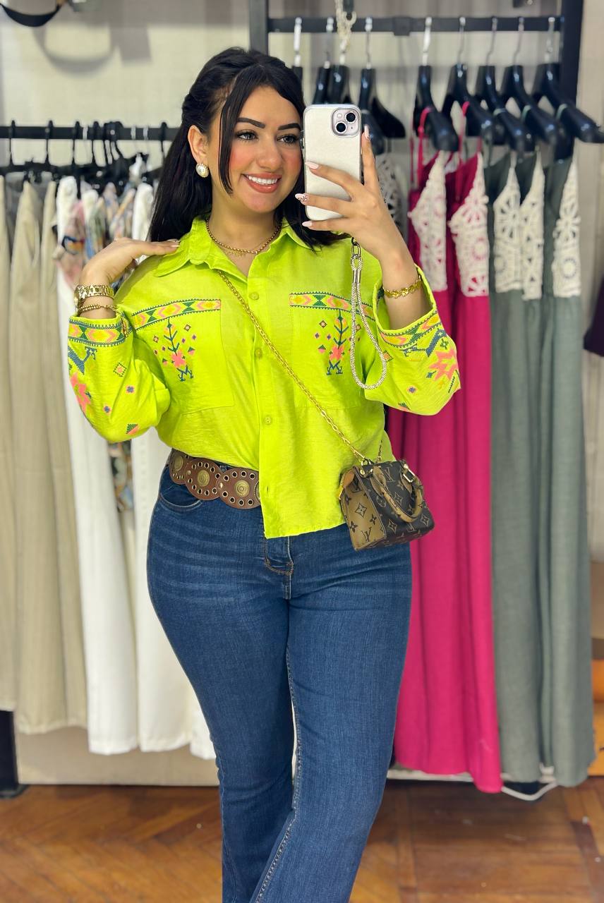 Linen Embroidery Shirt