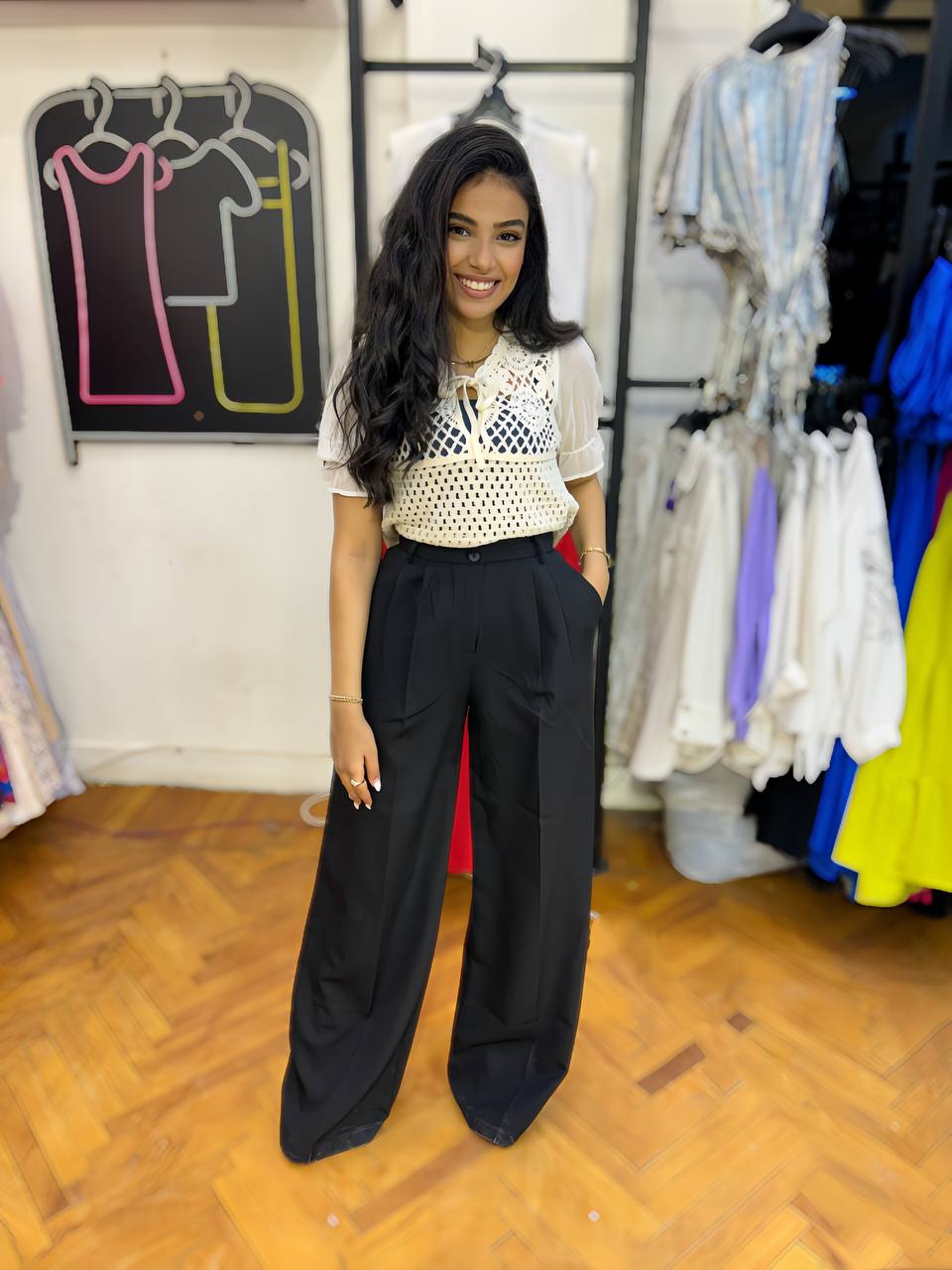High-Waisted Formal Wide-Leg Pants