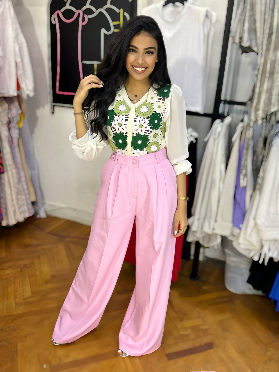 High-Waisted Formal Wide-Leg Pants
