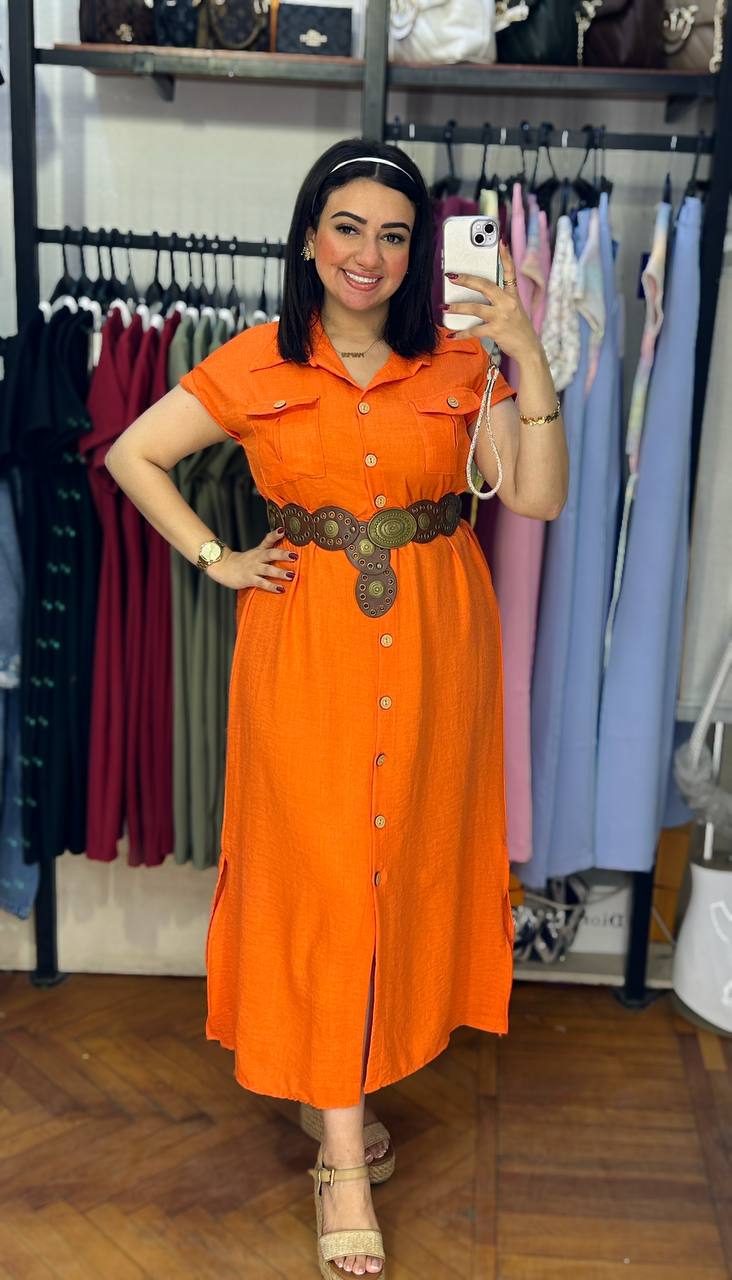 Elegant Half Sleeve Long Dress