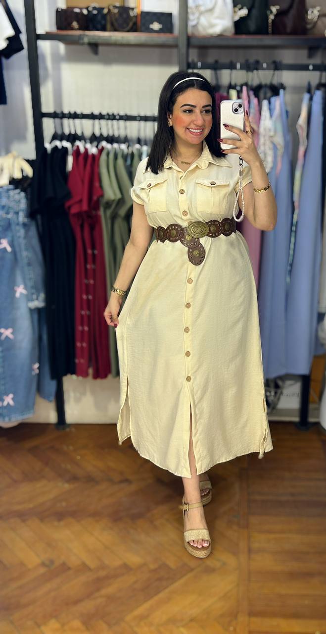 Elegant Half Sleeve Long Dress