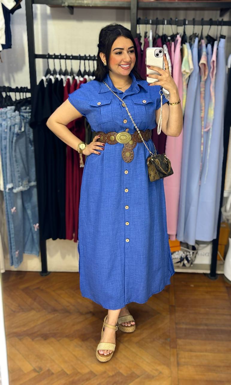 Elegant Half Sleeve Long Dress