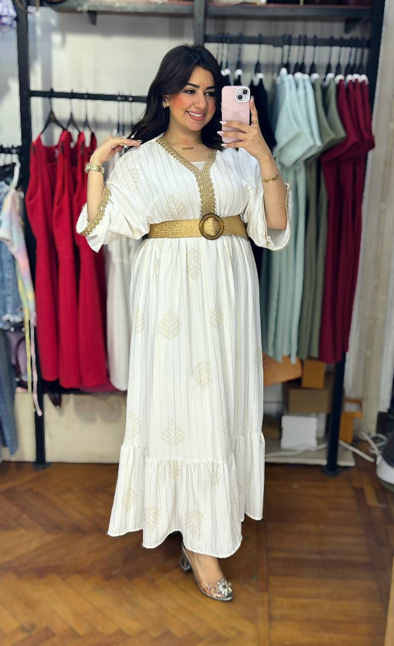 Flowing Long Printed Dress