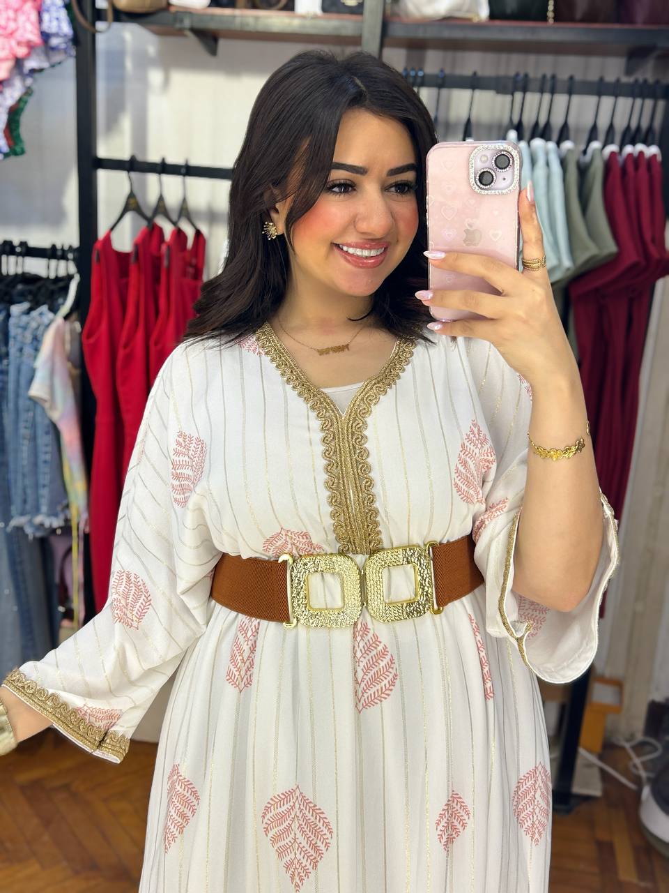 Flowing Long Printed Dress