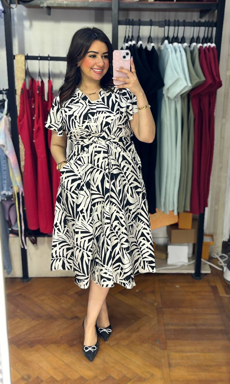 Flirty & Fresh: Printed Mini Dress