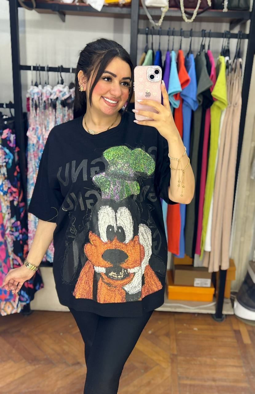 Oversized Looney Tunes Rhinestone T-Shirt