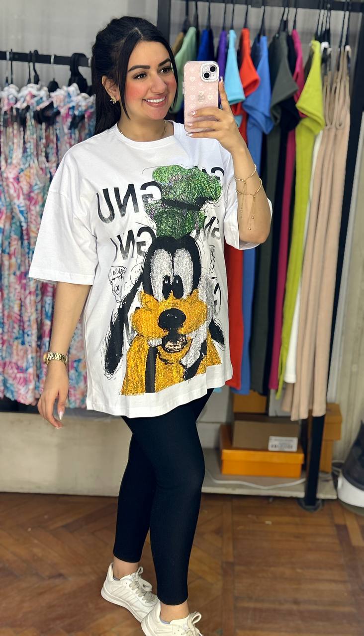 Oversized Looney Tunes Rhinestone T-Shirt