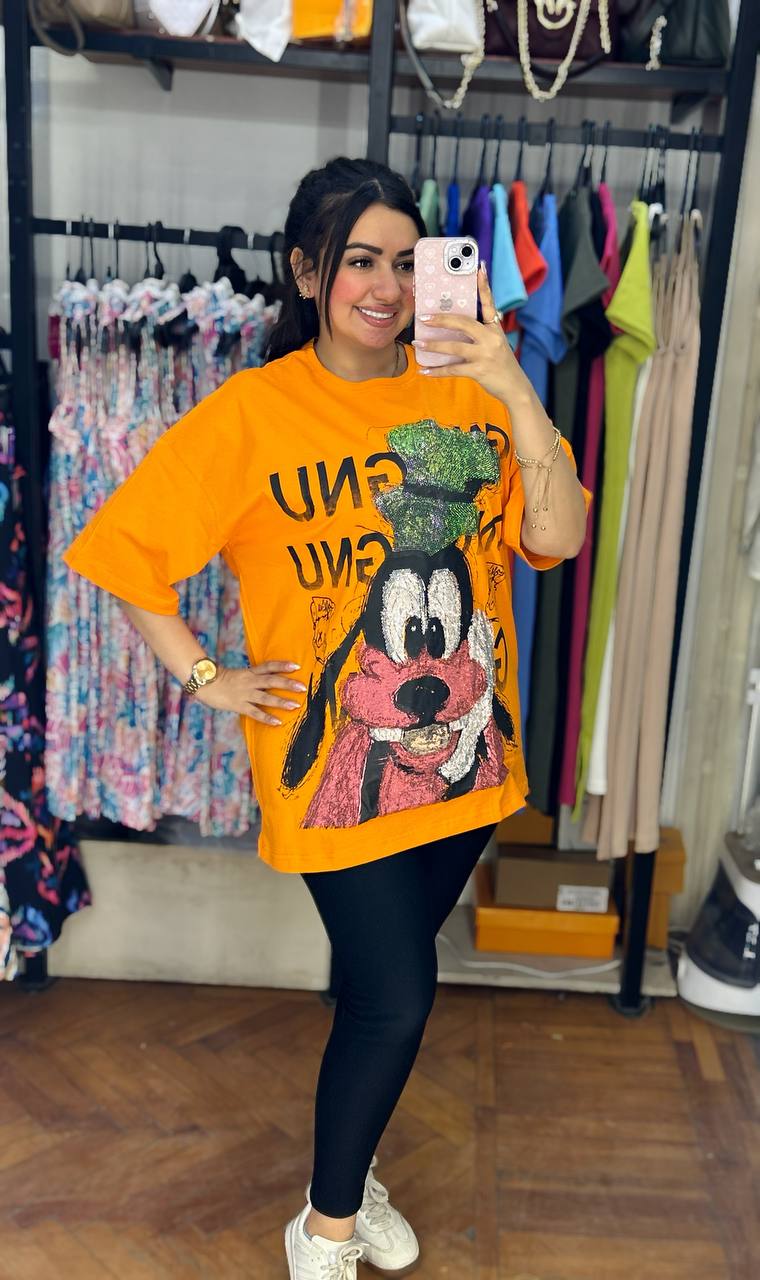 Oversized Looney Tunes Rhinestone T-Shirt