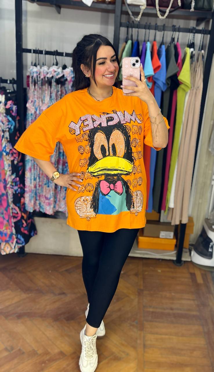Oversized Looney Tunes Rhinestone T-Shirt