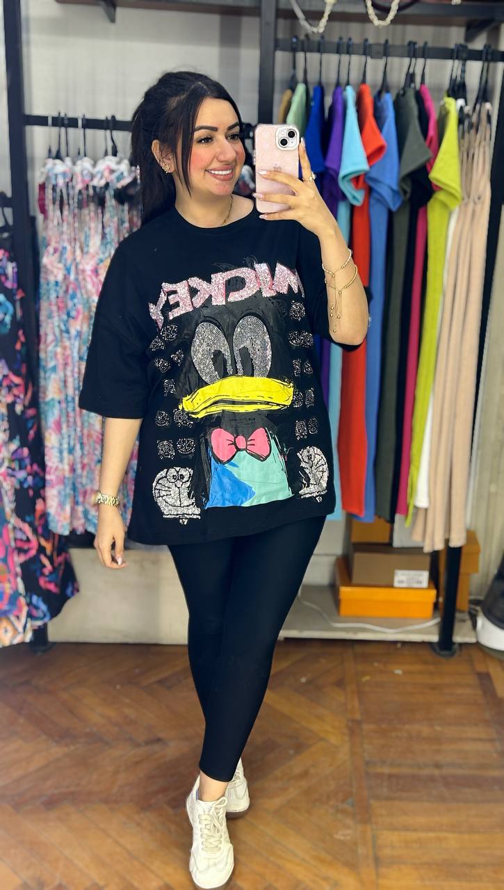 Oversized Looney Tunes Rhinestone T-Shirt