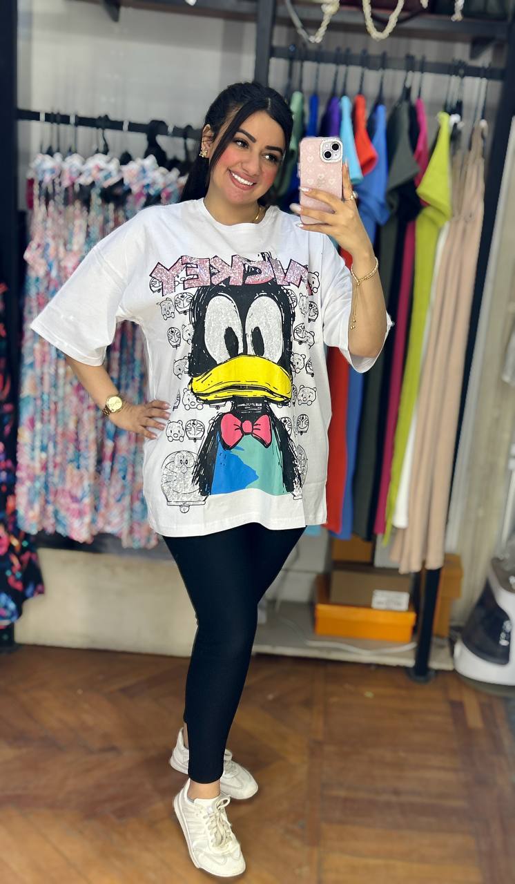 Oversized Looney Tunes Rhinestone T-Shirt