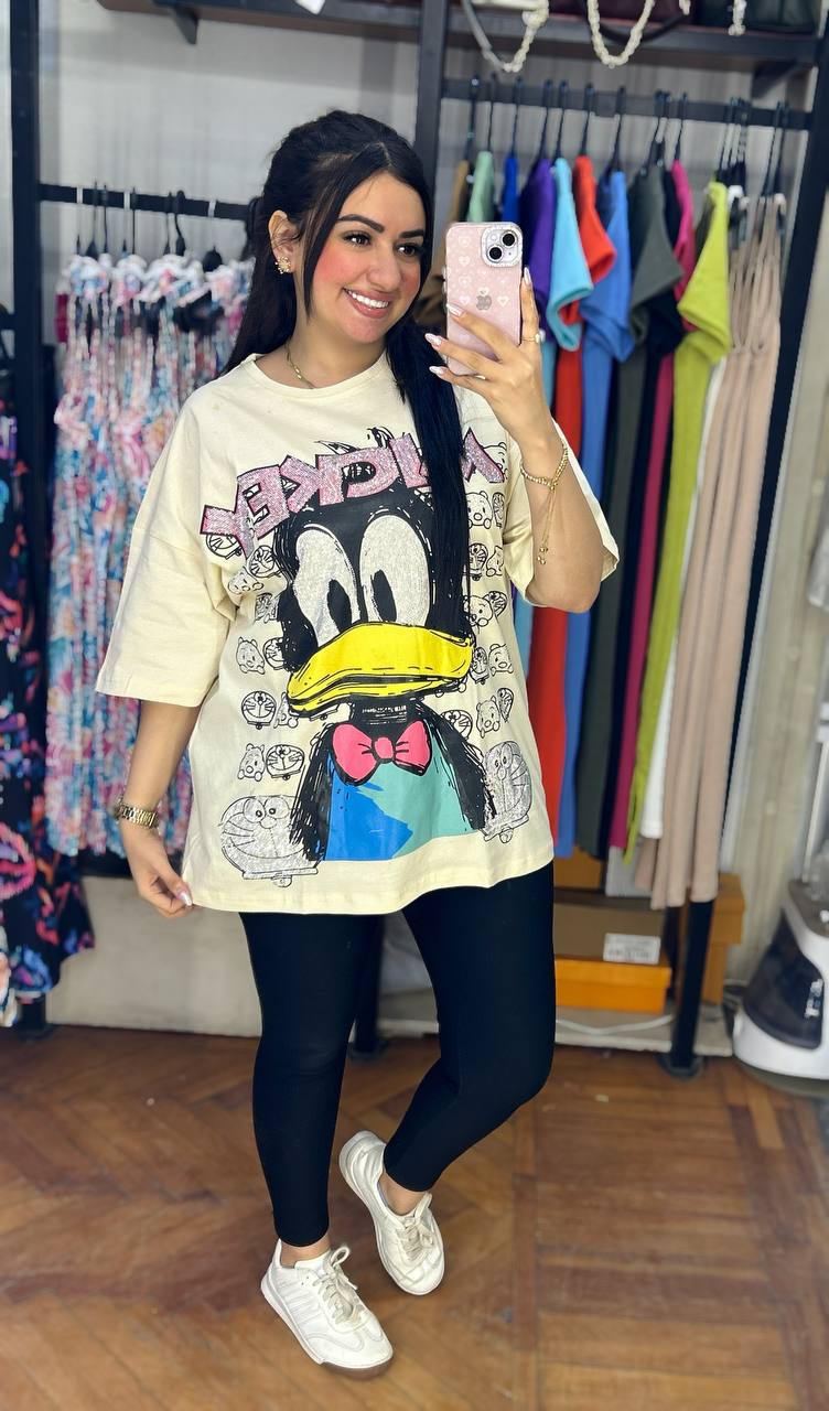 Oversized Looney Tunes Rhinestone T-Shirt