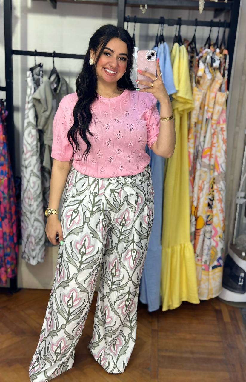 Linen Printed Pants
