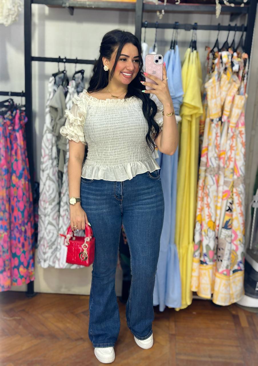 Smocked Ruffle Blouse