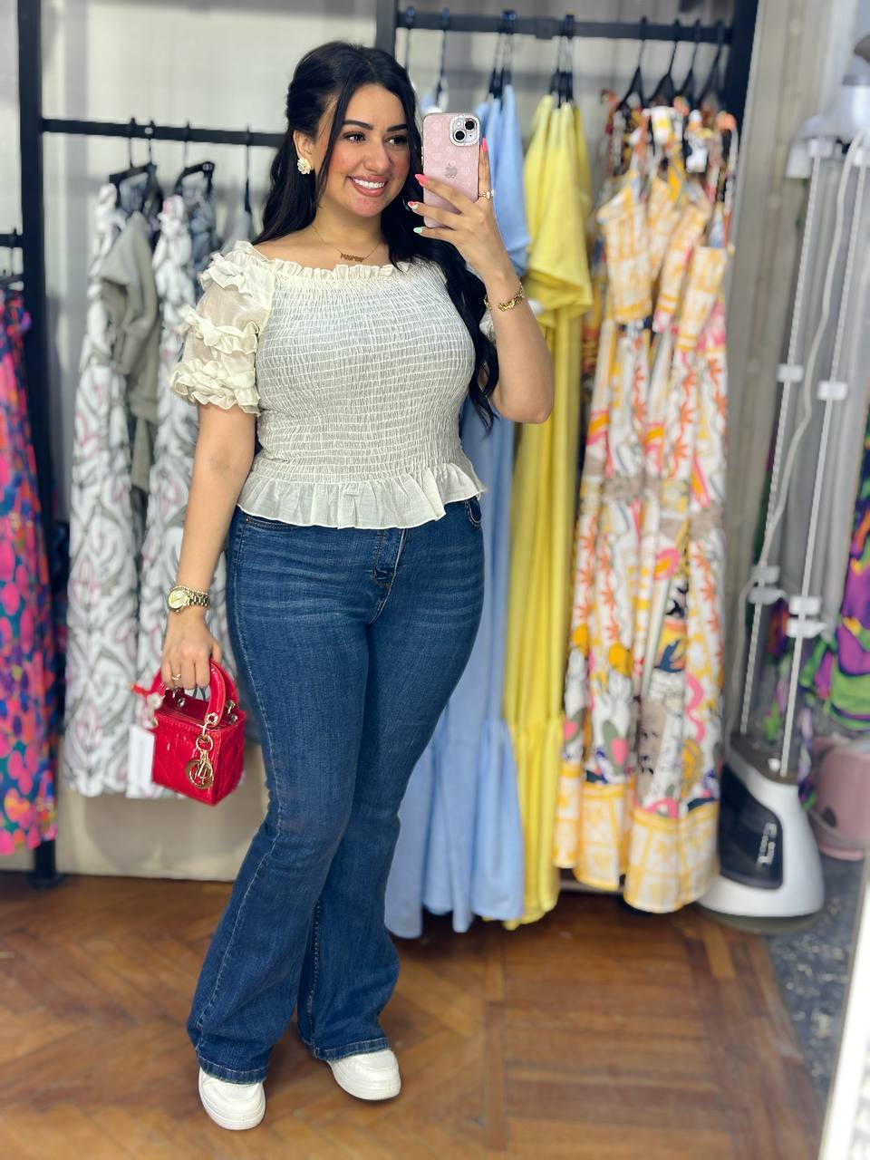 Smocked Ruffle Blouse
