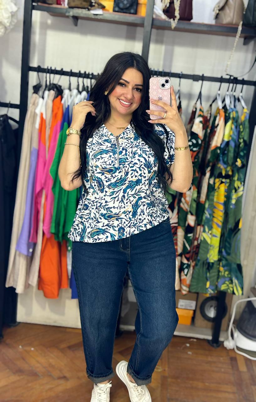 floral oversize blouse