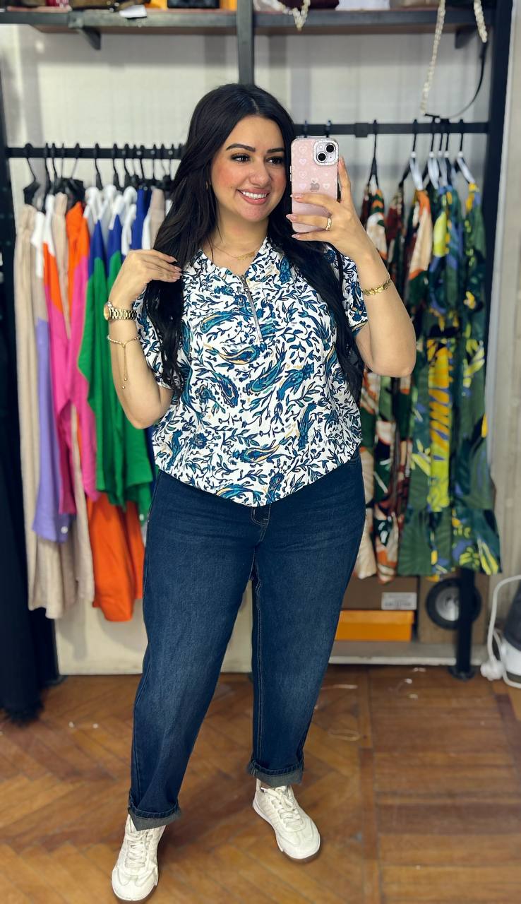 floral oversize blouse