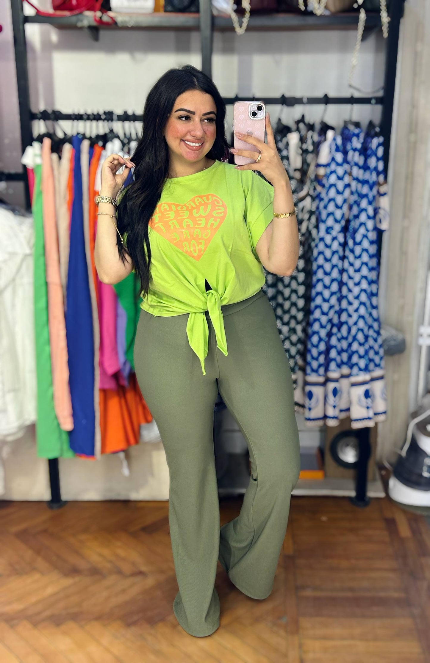 Trendy Front-Tie Crop Top