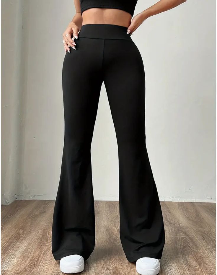 Plain Flared Leggings – Simple & Elegant
