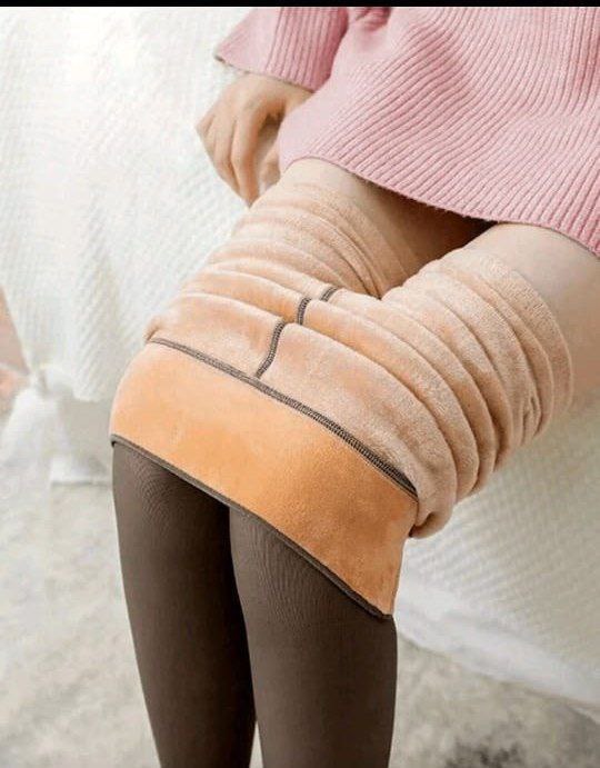 Fleece-Lined Black Tights
