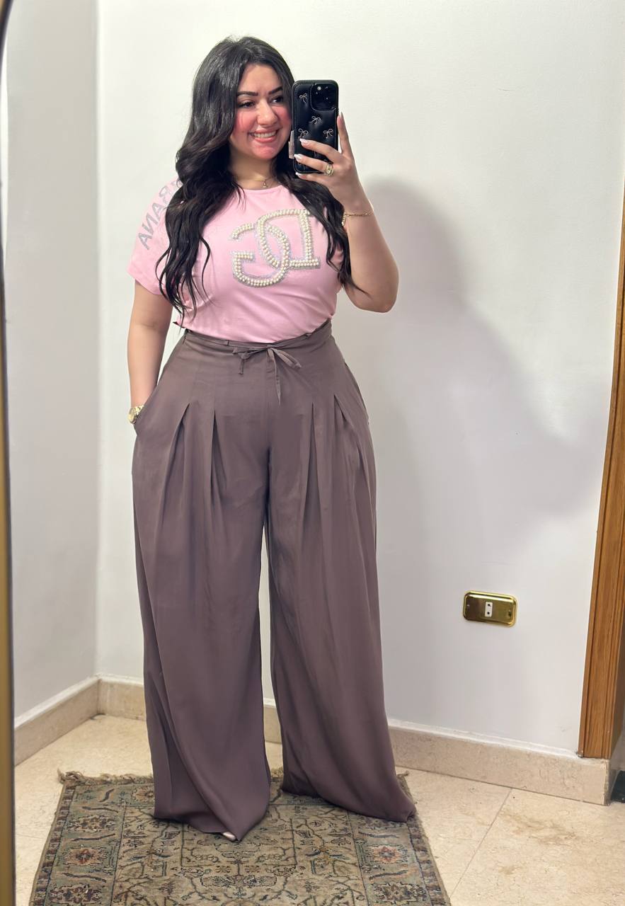 Luxe Embossed Bead Logo Tee with Printed Sleeves