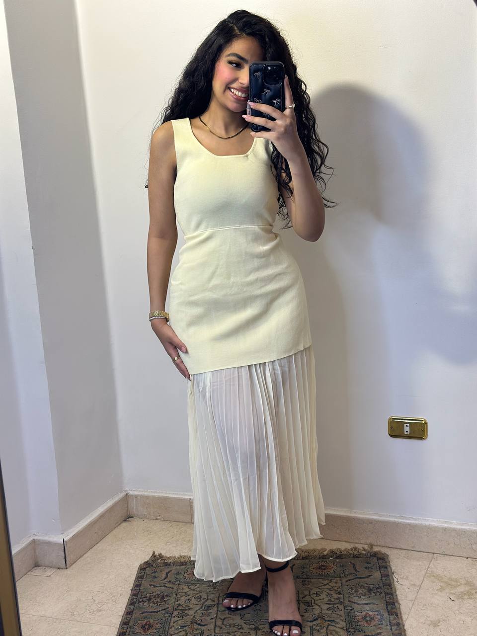 The Pleated Sun-Glow Maxi
