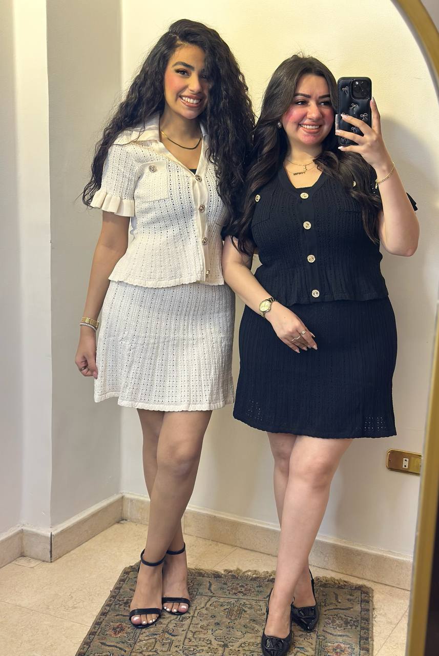 Chic Two-Piece Skirt & Short Sleeve Jacket Set