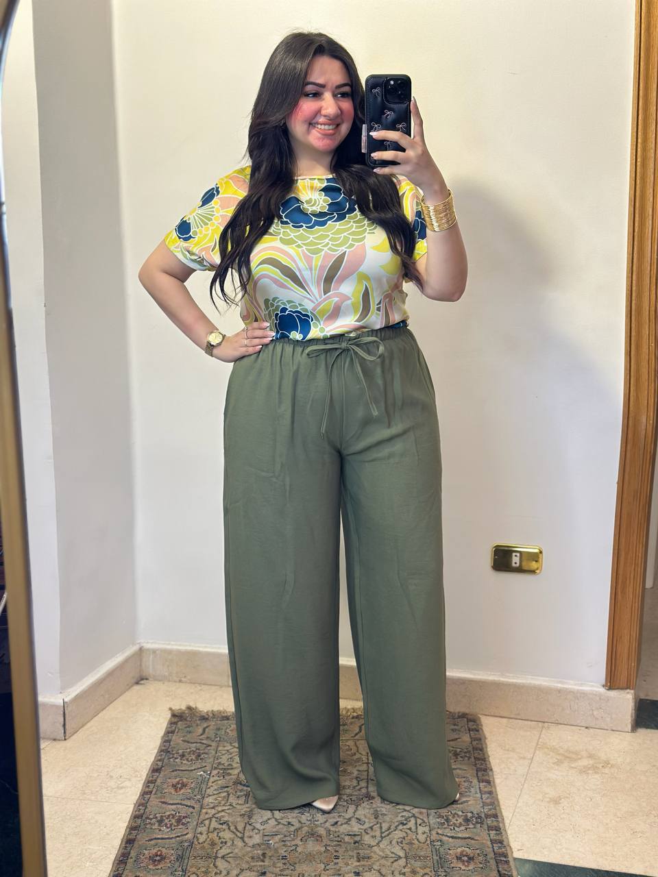 Artistic Tropical Floral Blouse