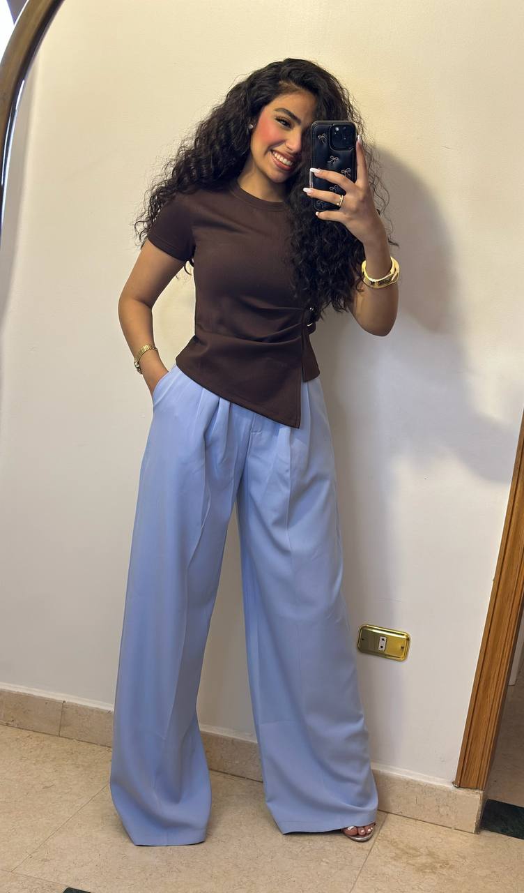 High-Waisted Ultra Wide-Leg Pleated Trousers